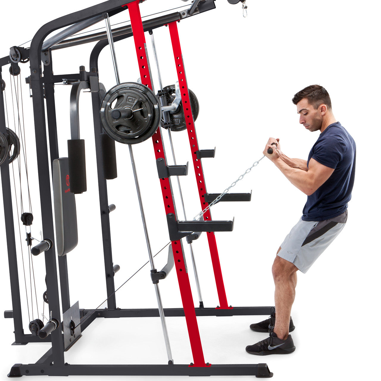 All-in-One Smith Machine Home Gym with Upper Pulley System | Marcy