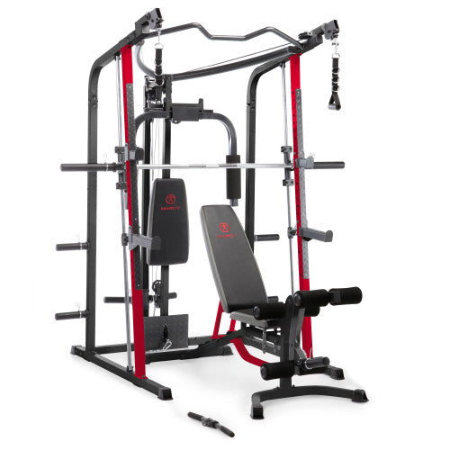 All-in-One Smith Machine Home Gym with Upper Pulley System | Marcy