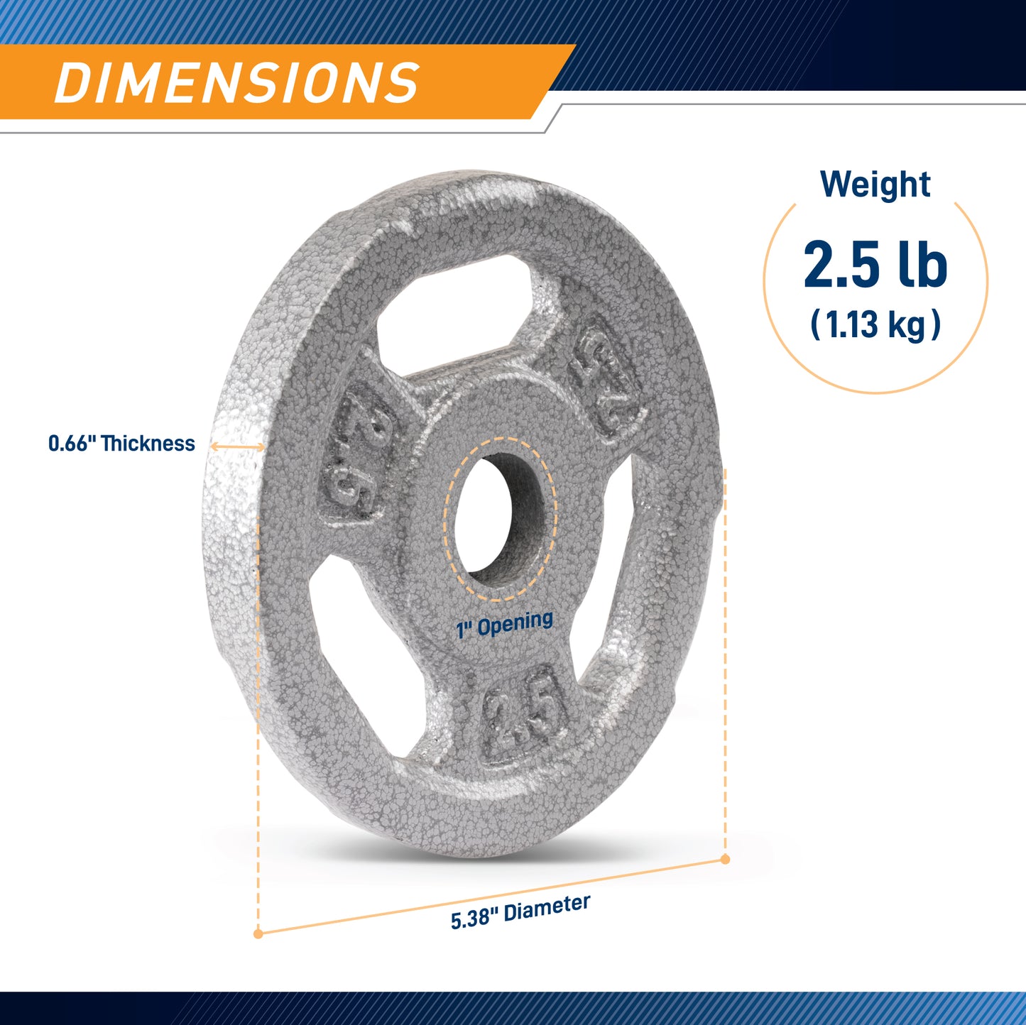 Marcy 2.5lb Standard Size Grip Plate | B5G-5502