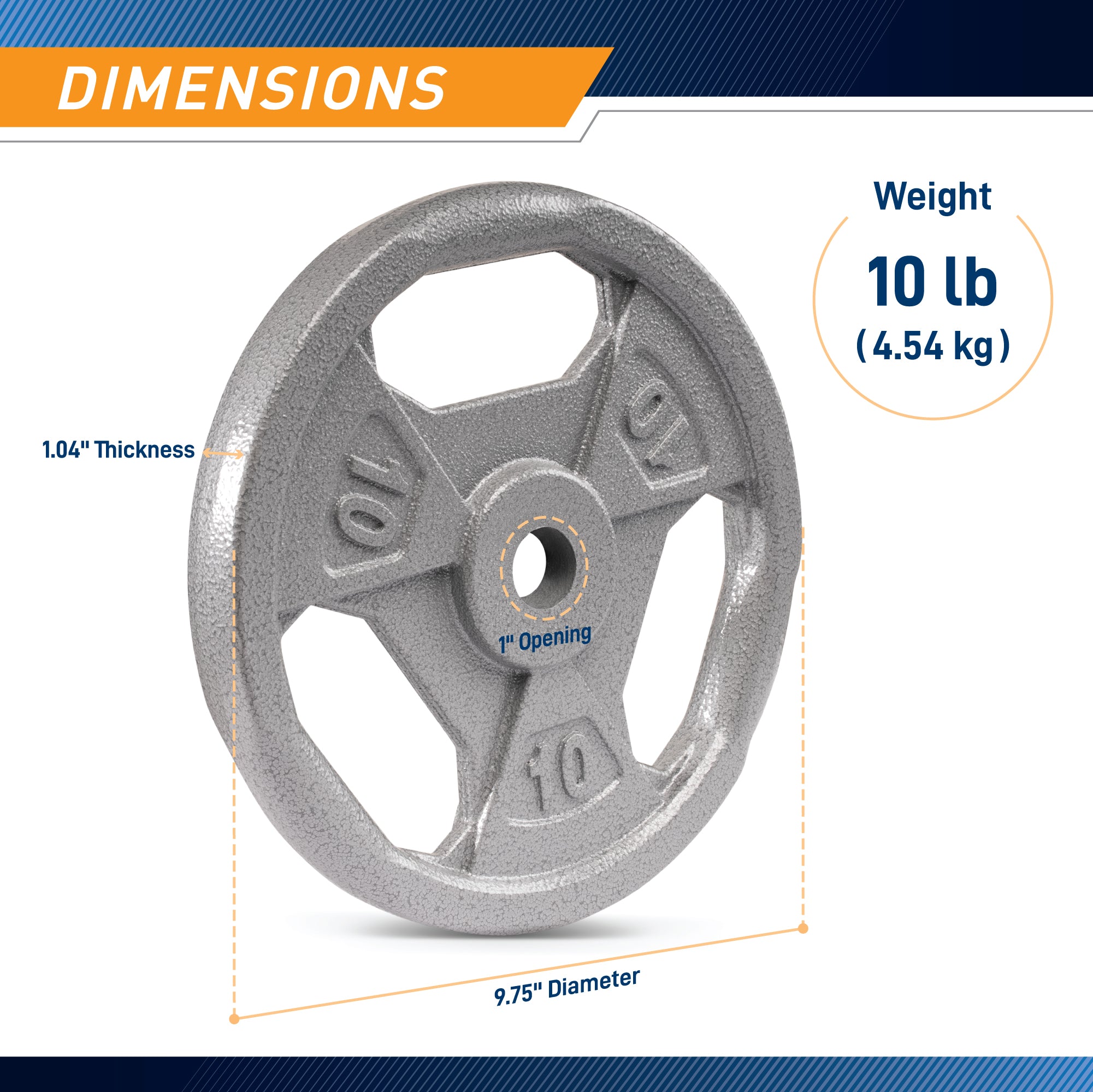 Marcy 10 lb Standard Grip Plate | B5G-5510