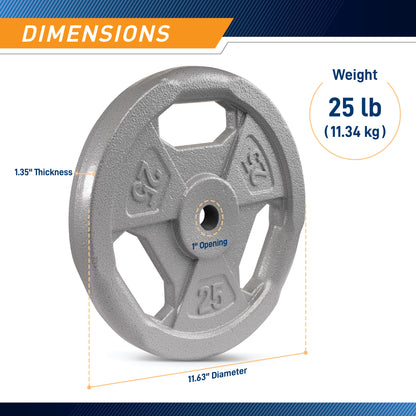 Marcy 25lb Standard Size Grip Plate | B5G-5525