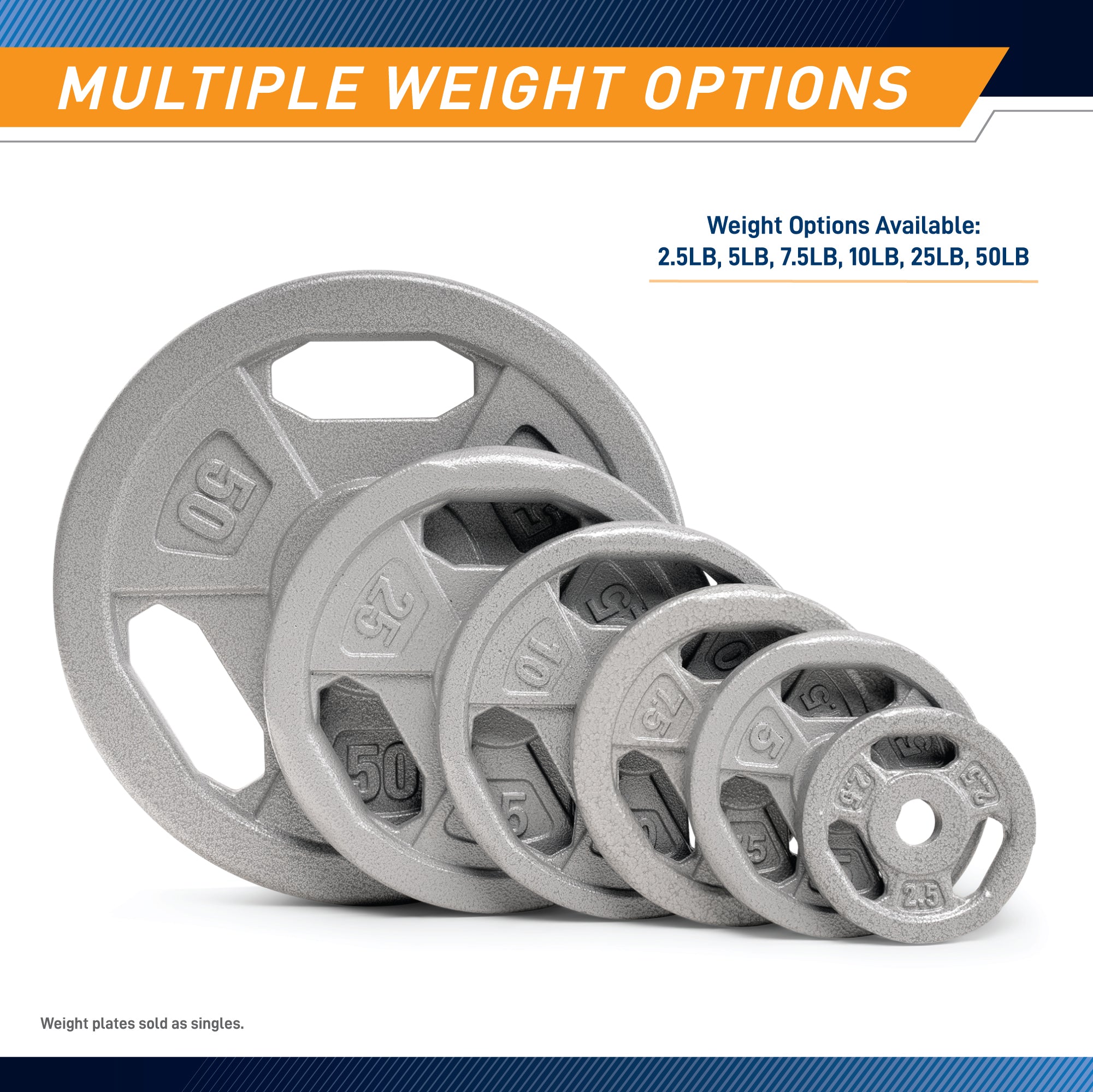 50lb Standard Size Grip Plate | B5G-5550 High Quality Heavy Duty