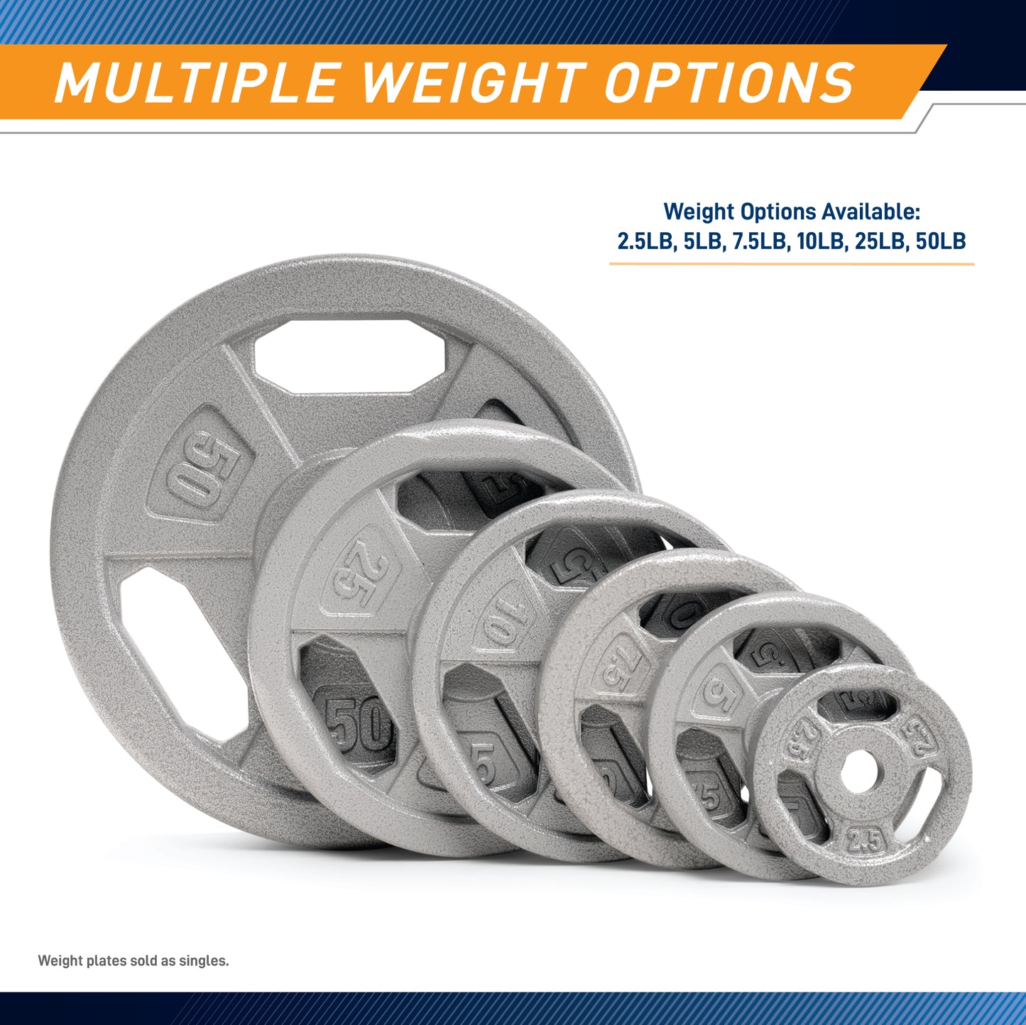 Marcy 50lb Standard Size Grip Plate | B5G-5550