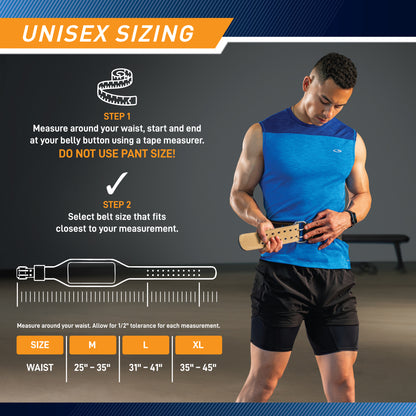 Apex 6" Padded Leather Weightlifting Belt | B5LB6