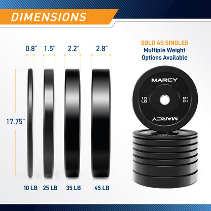 Marcy Black Rubber Bumper Plate | BPB