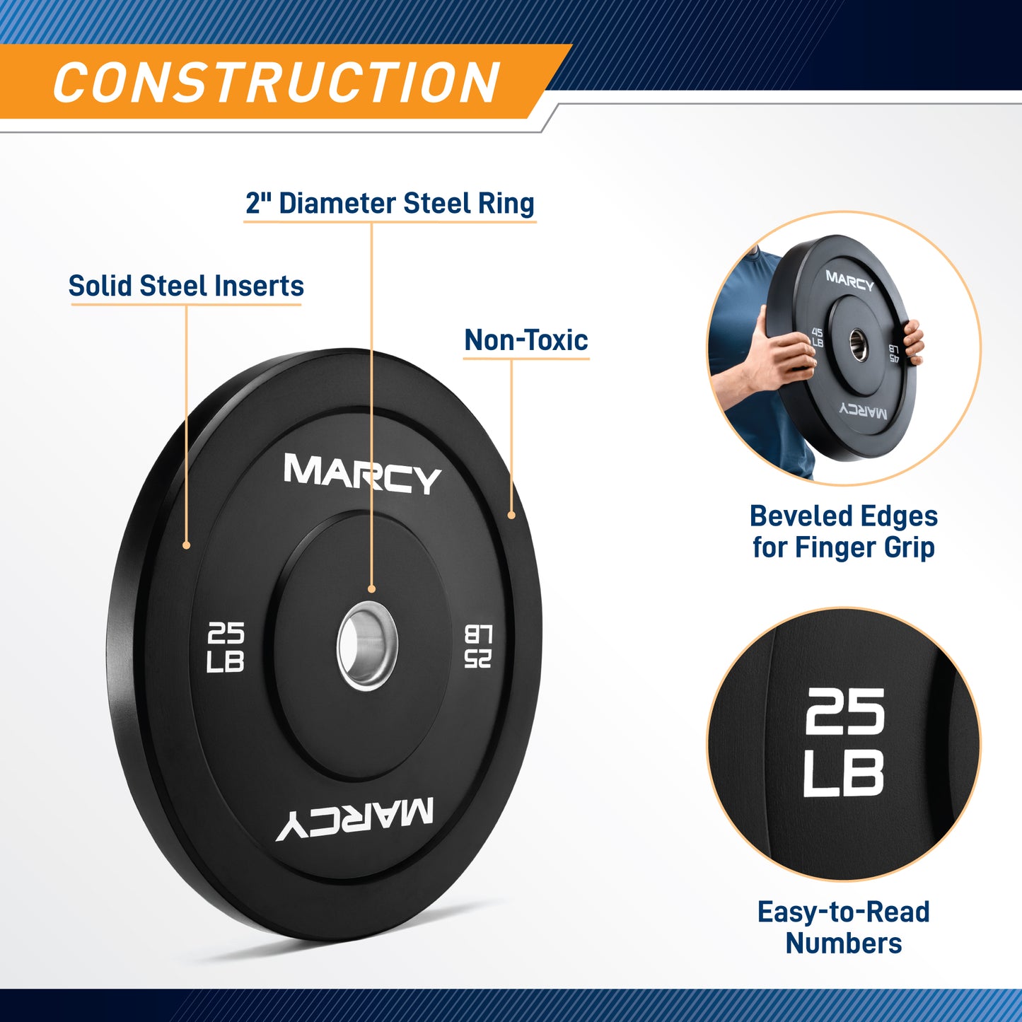Marcy Black Rubber Bumper Plate