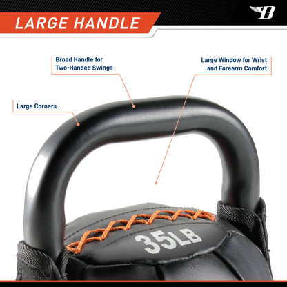 Bionic Body 35 lb. Soft Kettlebell BBKB-35 - LARGE HANDLE