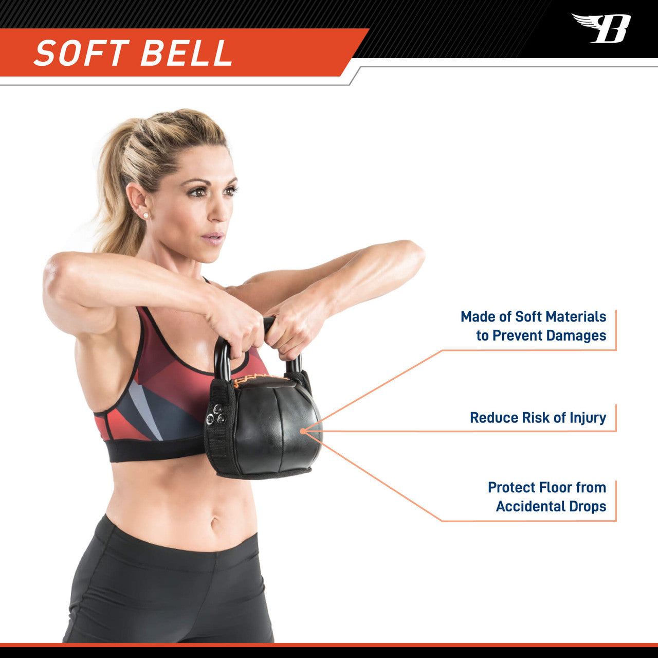 Bionic Body 40lb. Soft Kettlebell BBKB-40 - SOFT BELL