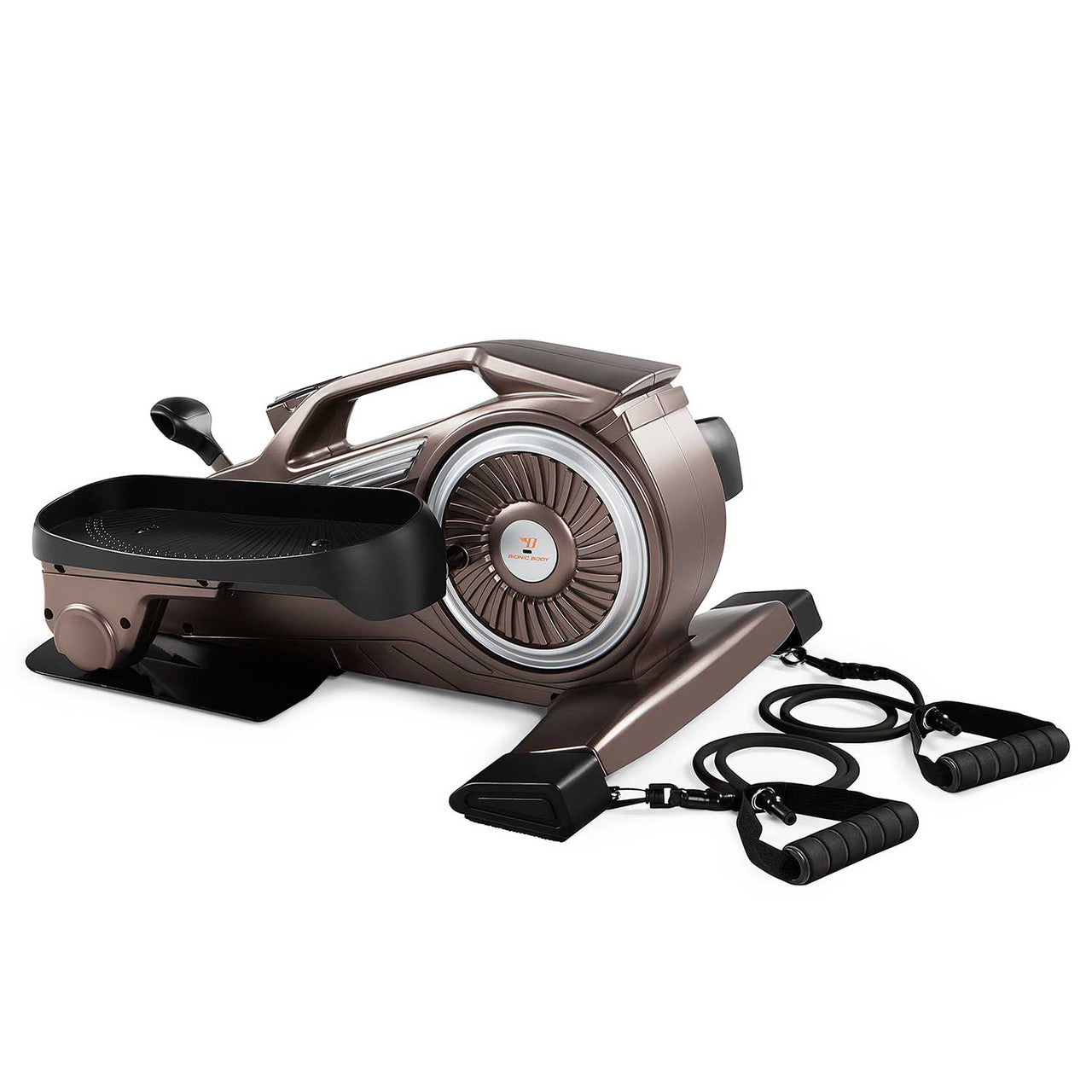 Bionic Body Compact Elliptical Trainer with Resistance Tubes side view
