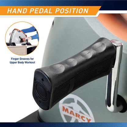 The Cardio Mini-Cycle NS-909 by Marcy has grooved pedals to allow for an easy upper body workout 