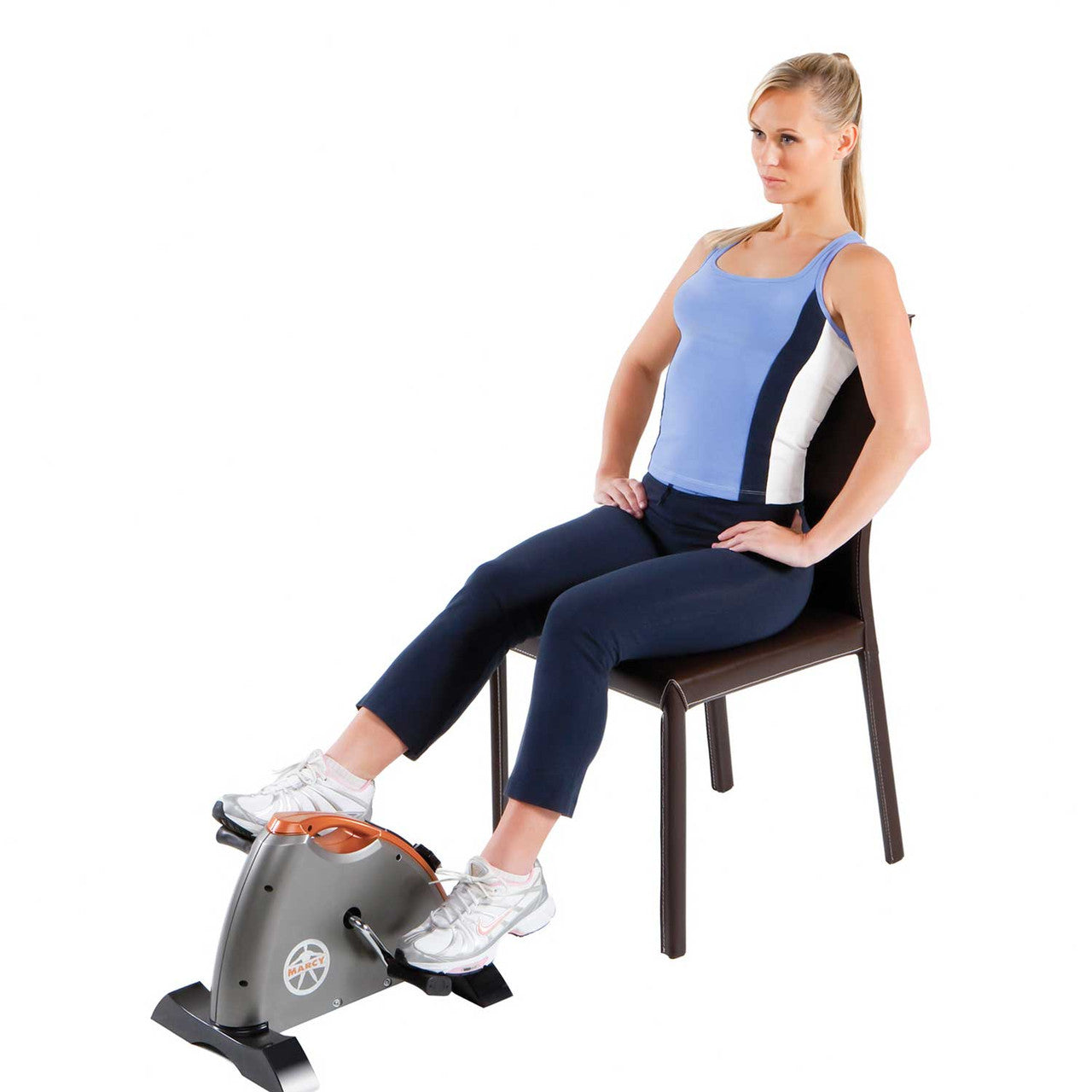 The Cardio Mini-Cycle NS-909 by Marcy includes a nonslip pedal to allow for lower body workouts 