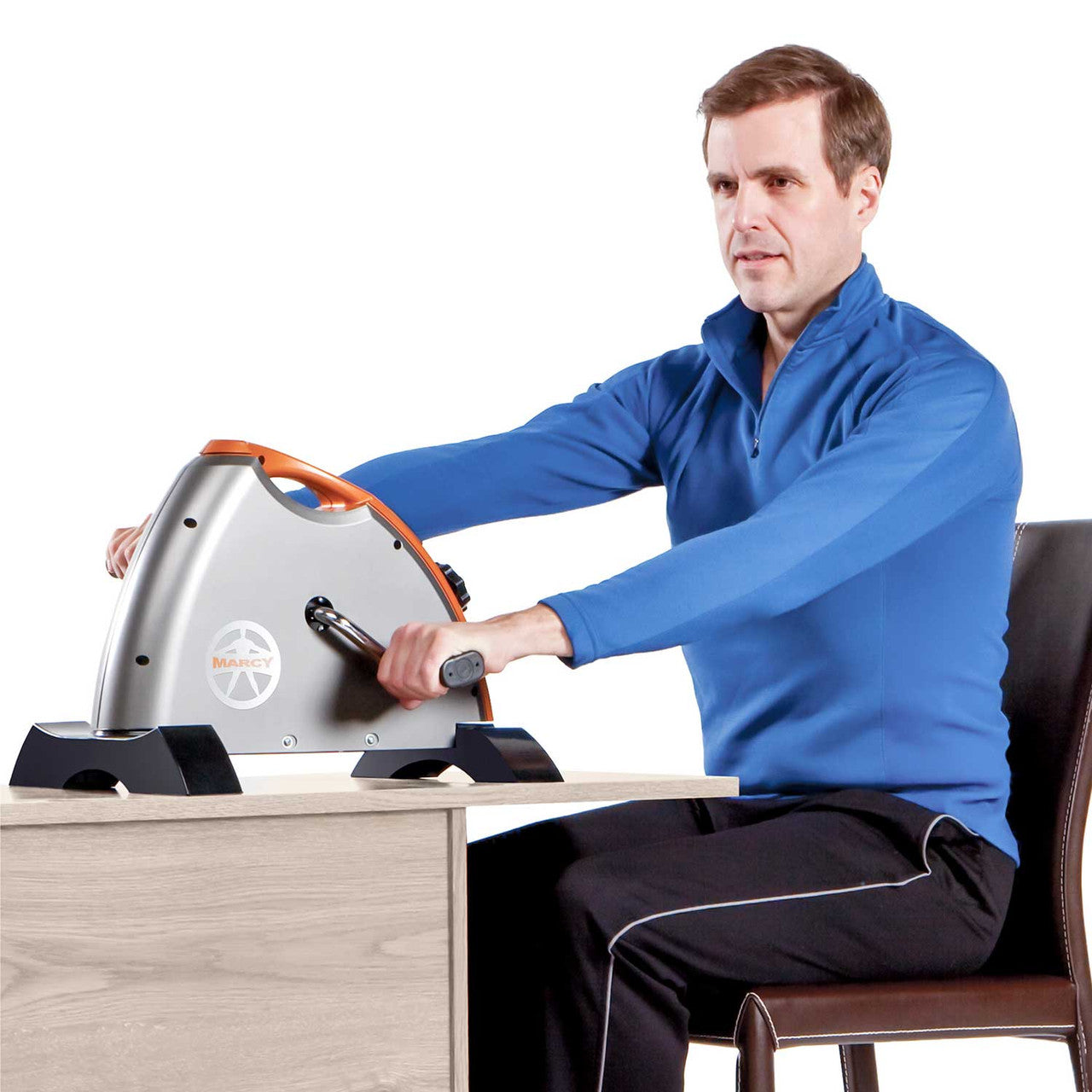 The Cardio Mini-Cycle NS-909 by Marcy can be used on top of a desk for upper body conditioning