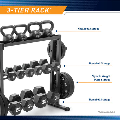 Marcy Combo Weights Storage Rack | DBR-0117