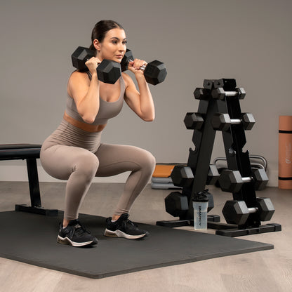 Marcy 150lb Rubber Hex Dumbbell Set | DBR-1347
