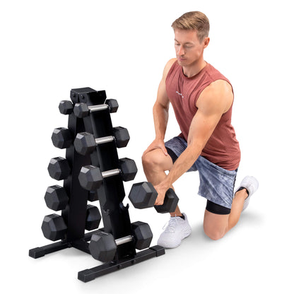 Marcy 150lb Rubber Hex Dumbbell Set | DBR-1347