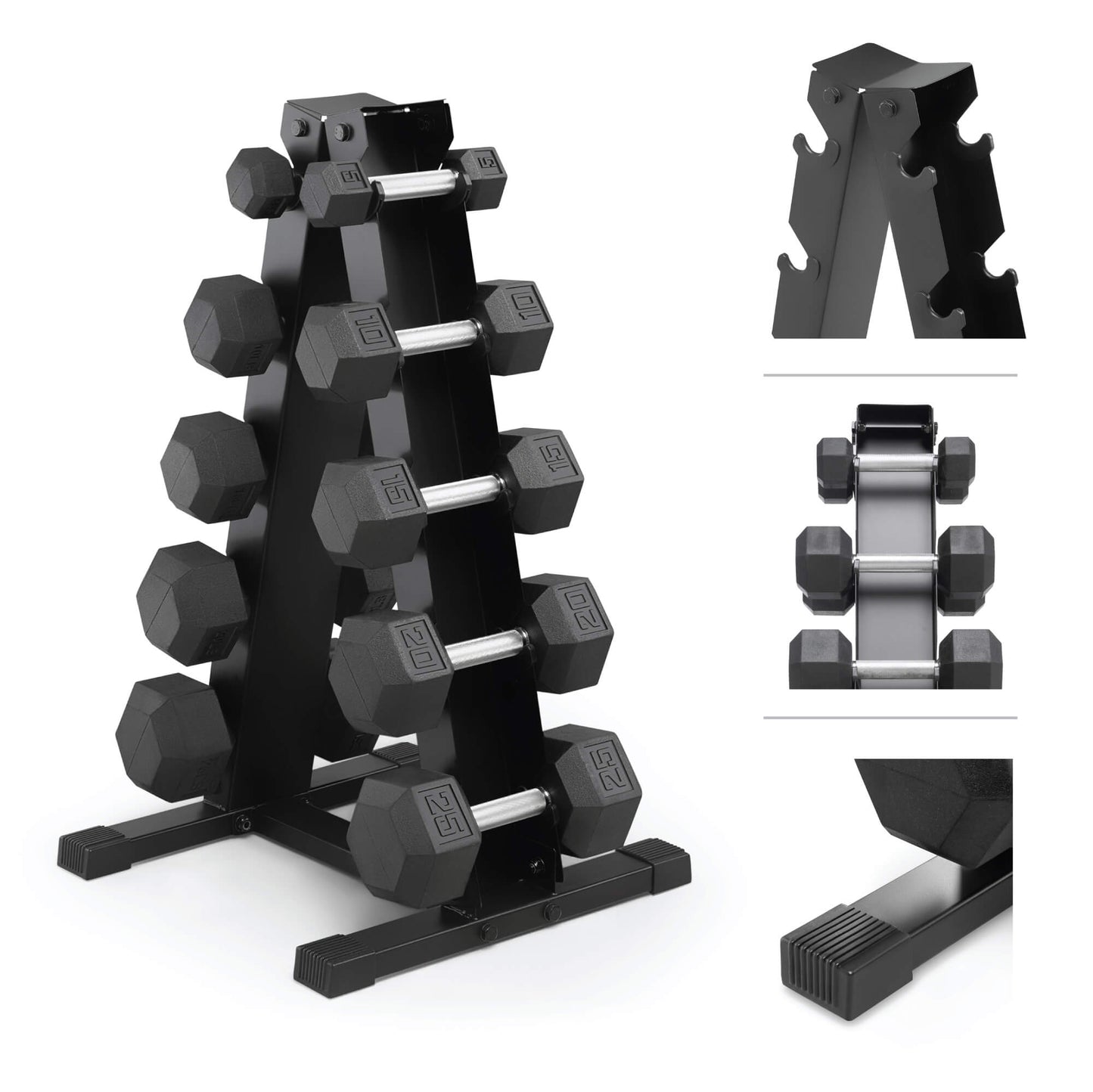 Marcy 150lb Rubber Hex Dumbbell Set | DBR-1347