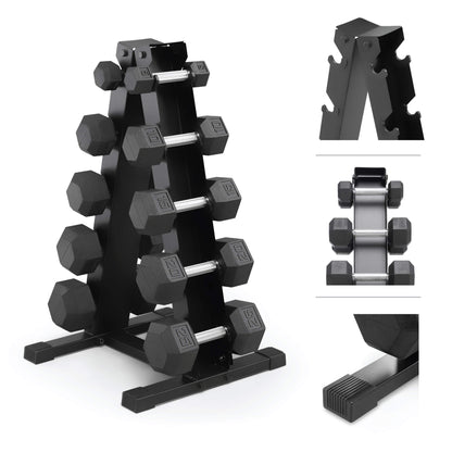 Marcy 150lb Rubber Hex Dumbbell Set | DBR-1347