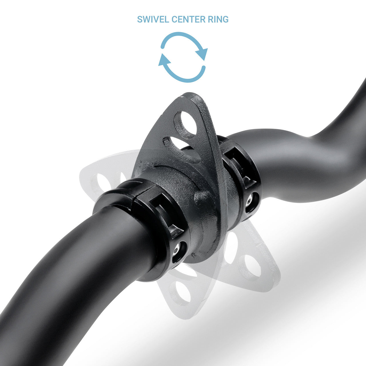 Deluxe Exercise Bar for Lats, Curls and More BBEB-7355  Bionic Body - Center Swivel Points