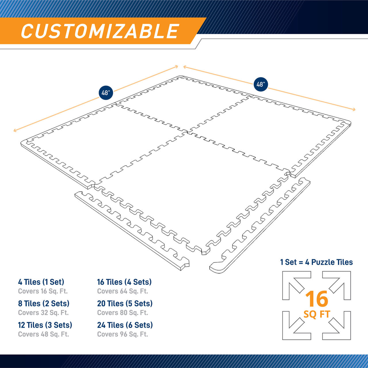 Dual Density Fitness Gym Mat - MAT-40 - Infographic - Customizable
