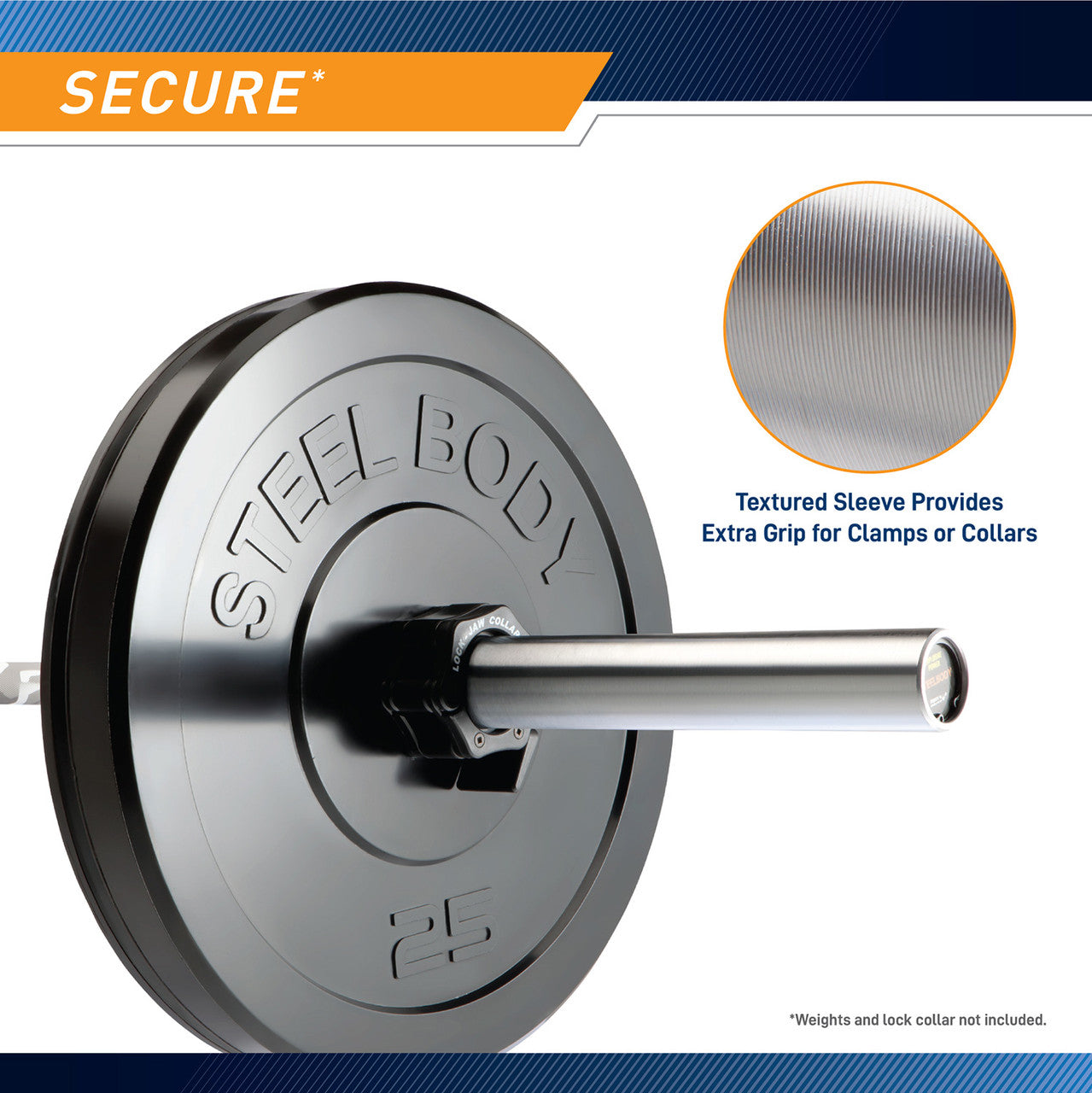 Gray and White Camoflauge 45lb Olympic Barbell | SteelBody – Marcy