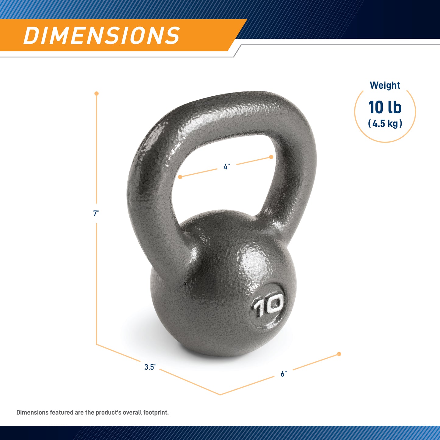 Marcy 10lb Hammertone Kettlebell | HKB-010