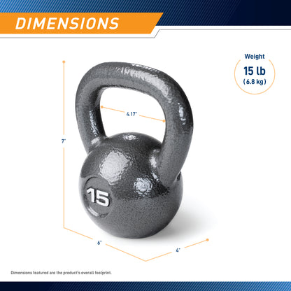 Marcy 15lb Hammertone Kettlebell | HKB-015