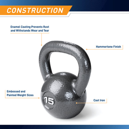 Marcy 15lb Hammertone Kettlebell | HKB-015