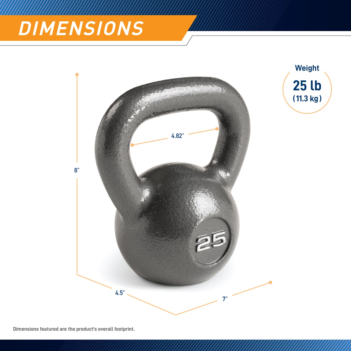 Marcy 25lb Hammertone Kettlebell | HKB-025