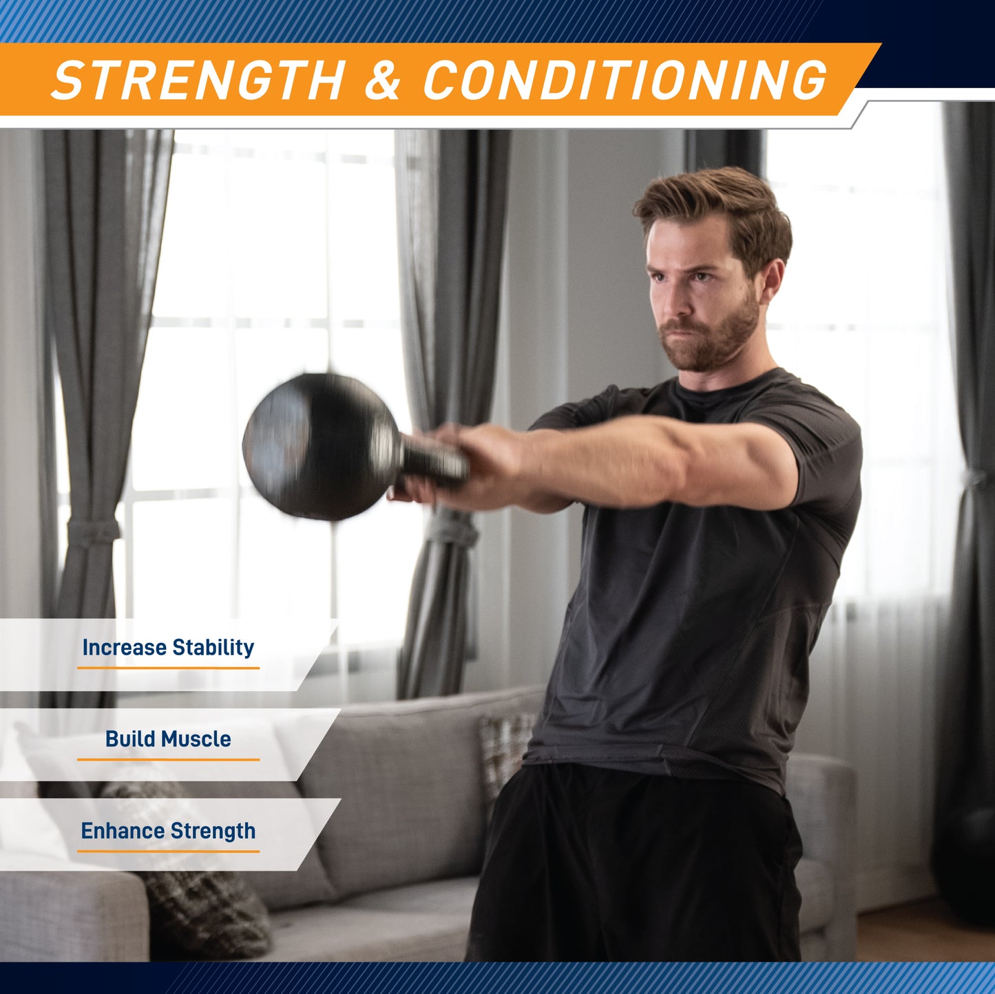 Marcy 35lb Hammertone Kettlebell | HKB-035