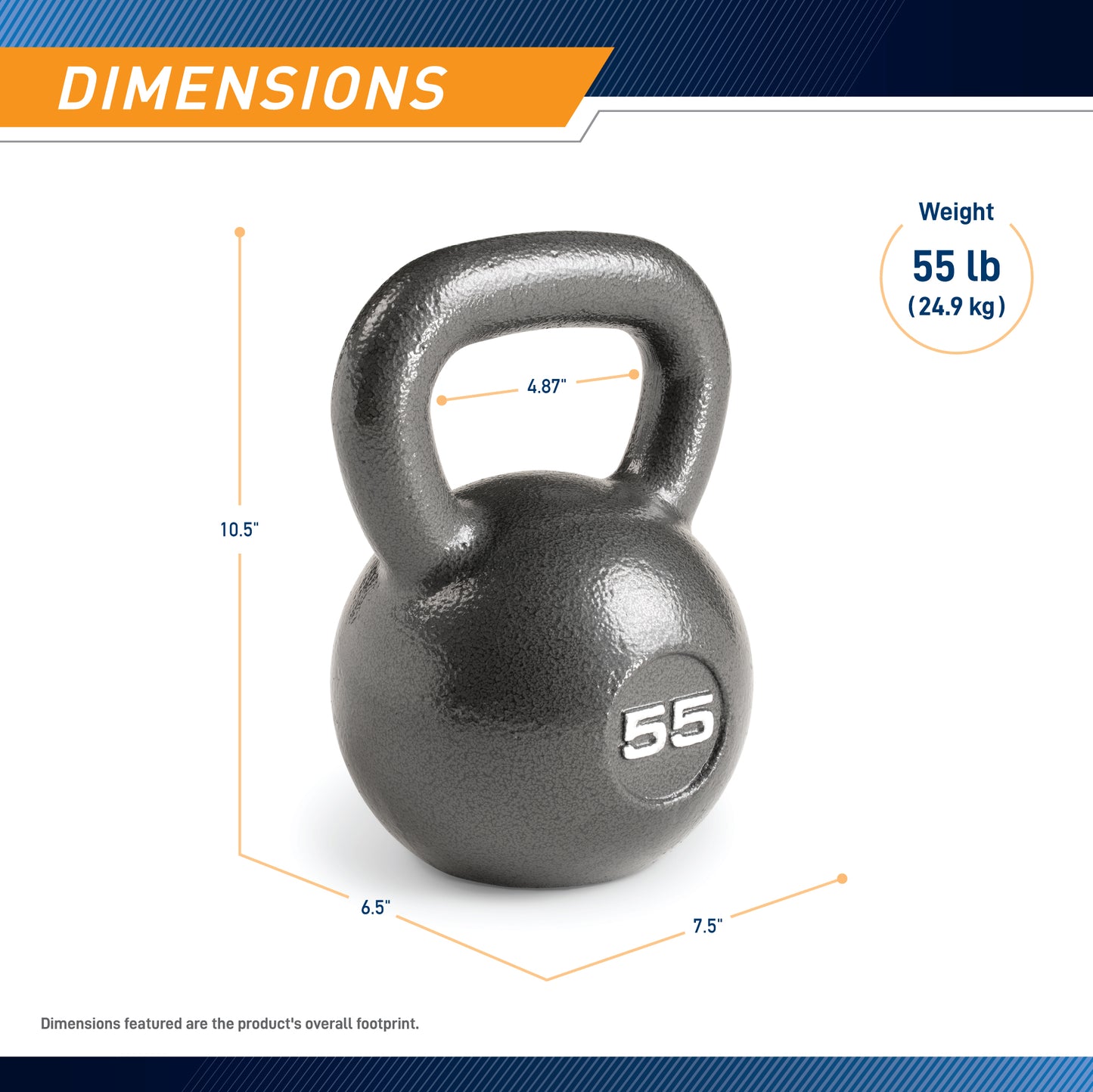 Marcy 55lb Hammertone Kettlebell | HKB-055