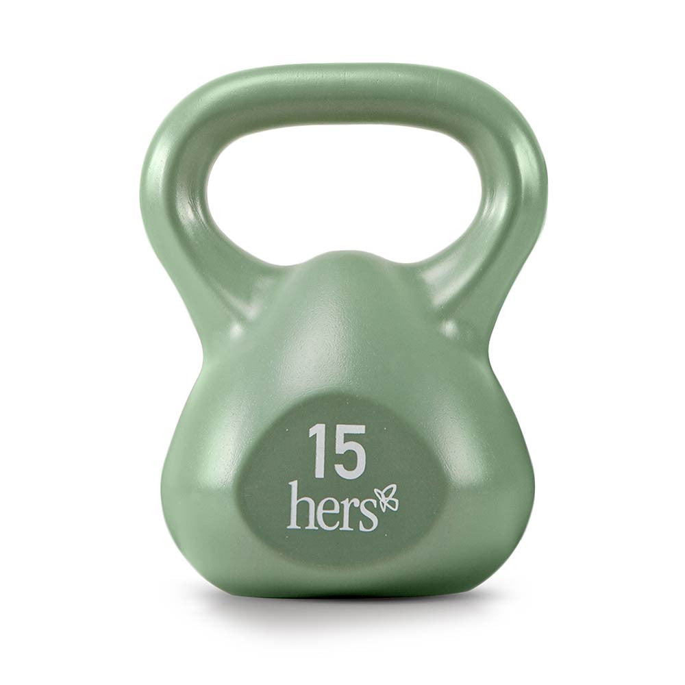 Hers 30 Lbs. Kettlebell Weight Set VKBS-30 has a durable vinyl finish