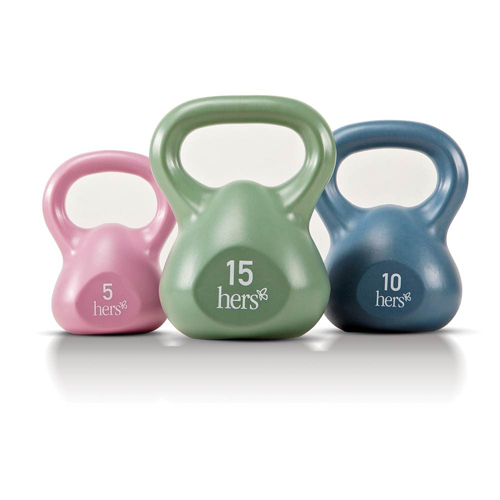 Hers 30 Lbs. Kettlebell Weight Set VKBS-30 comes in different colors