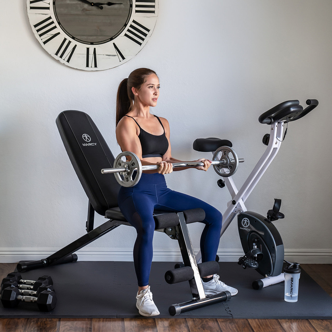 High Impact Flooring Marcy MAT-20 can be placed under cardio equipment, weights, kettlebells, and more