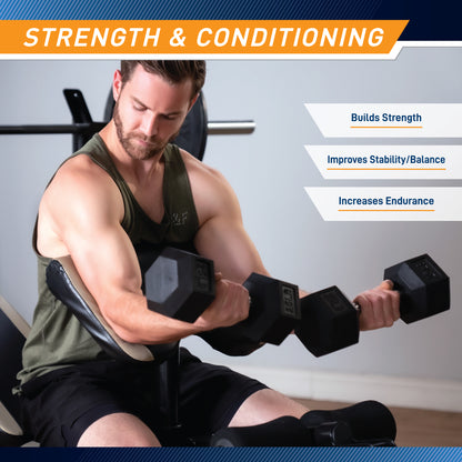 Marcy 55lb Rubber Hex Dumbbell | IBRH-055