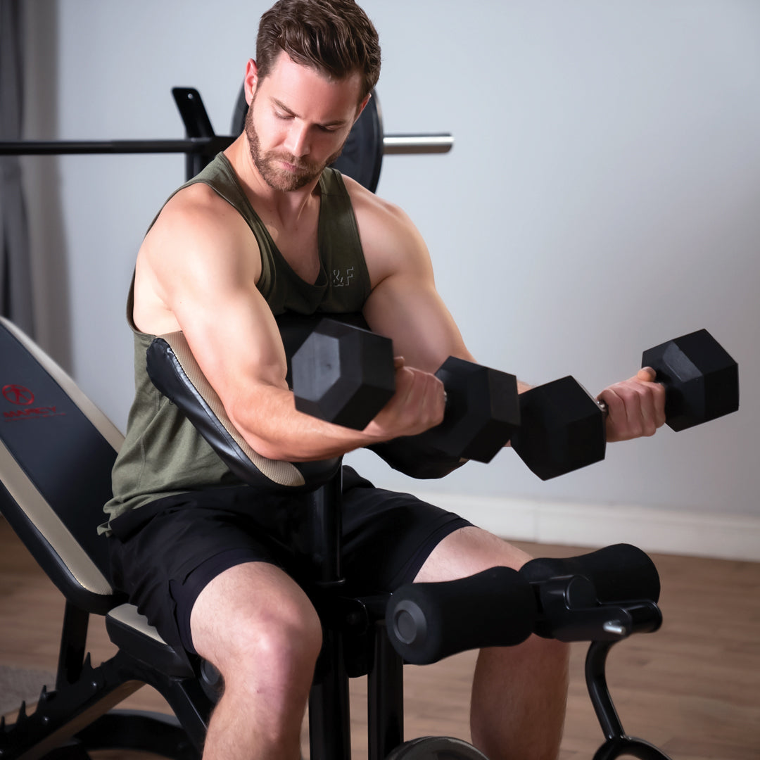 Marcy 55lb Rubber Hex Dumbbell | IBRH-055