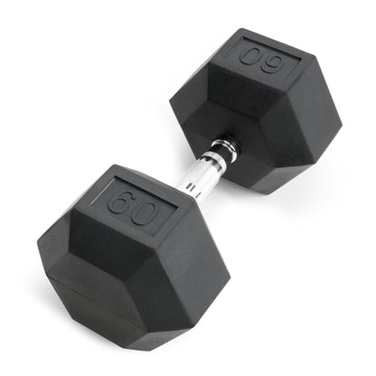 Marcy 60lb Rubber Hex Dumbbell | IBRH-060