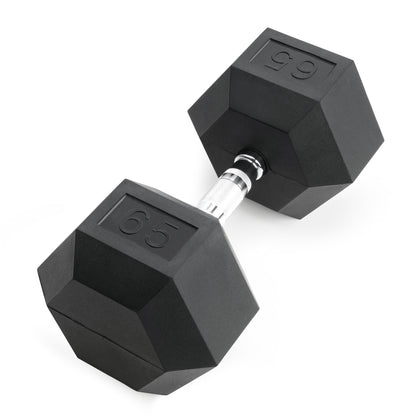 Marcy 65lb Rubber Hex Dumbbell | IBRH-065