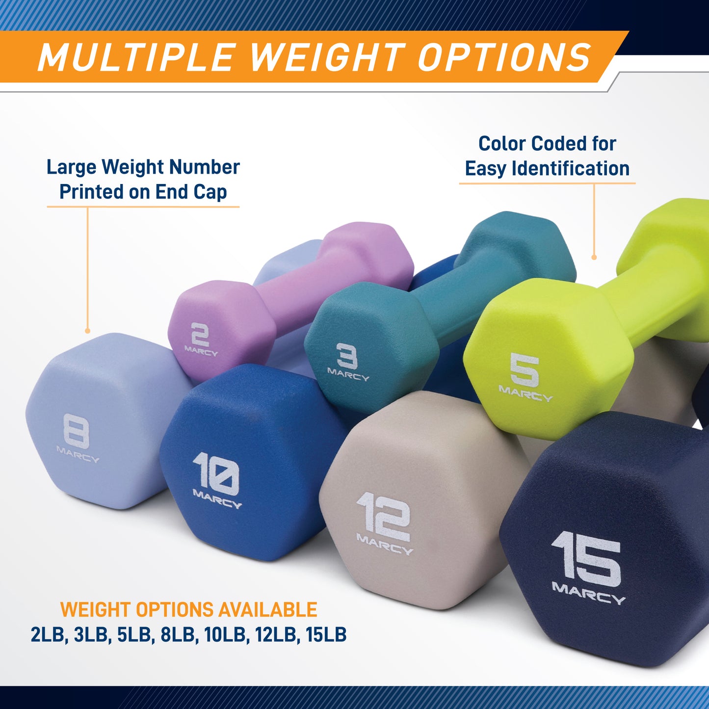Marcy Hex Neoprene Dumbbell | INEMJ