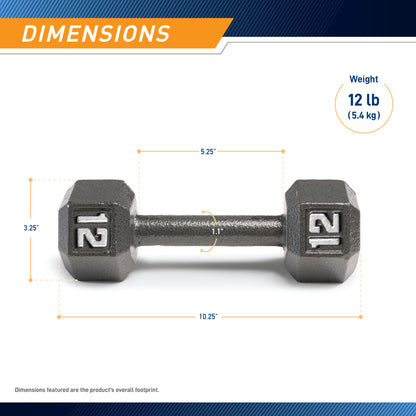 Marcy 12lb Hex Dumbbell| IV-2012