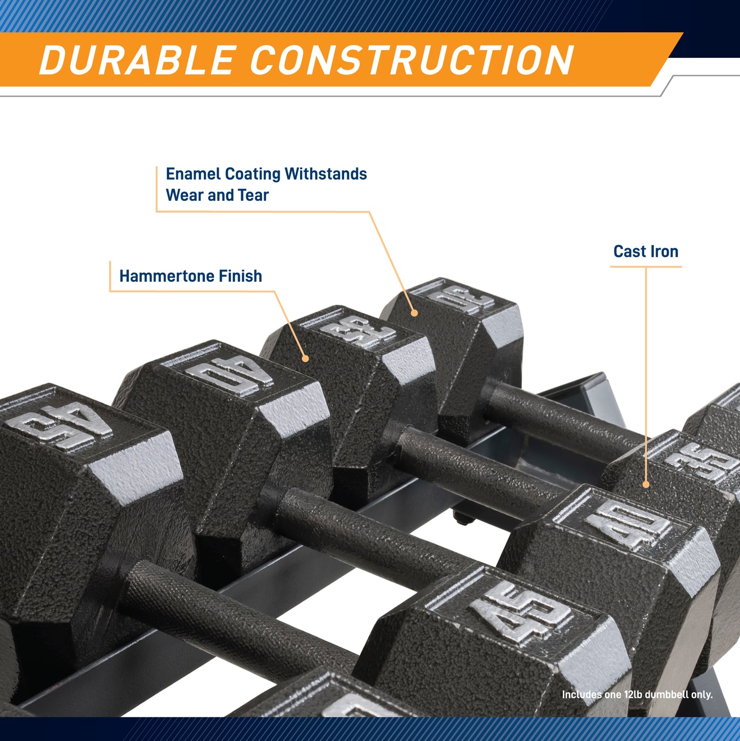 Marcy 12lb Hex Dumbbell| IV-2012