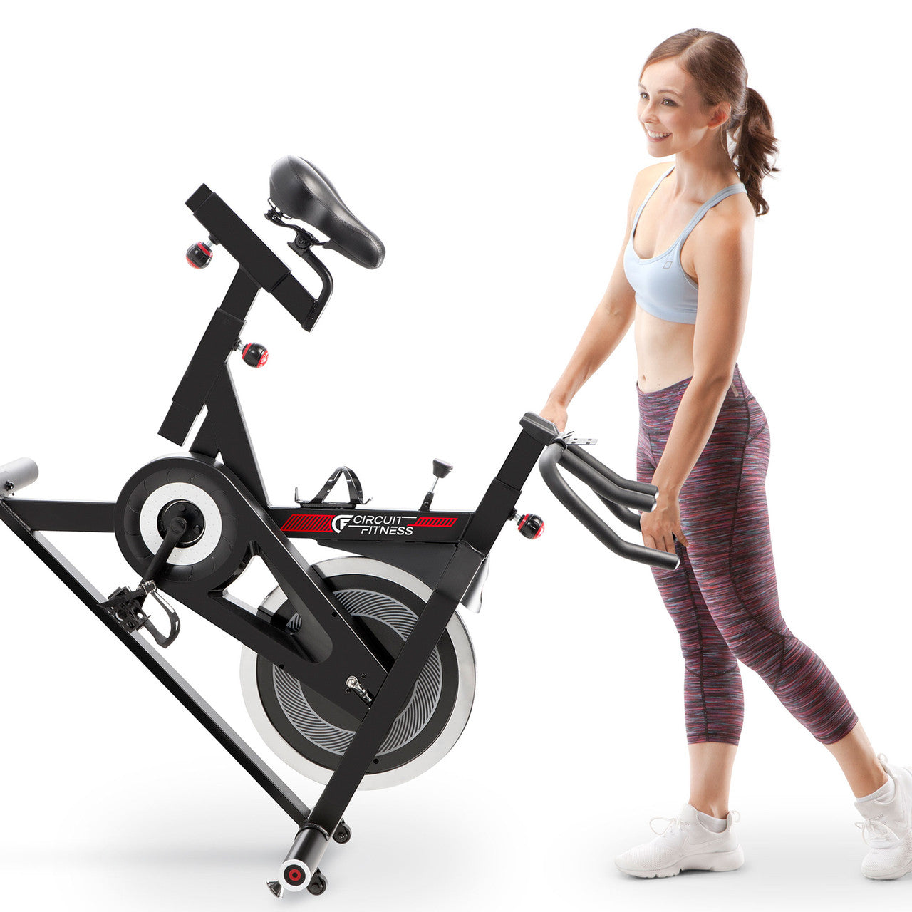Indoor Cycling Bike with 30 lbs Flywheel | Circuit Fitness AMZ