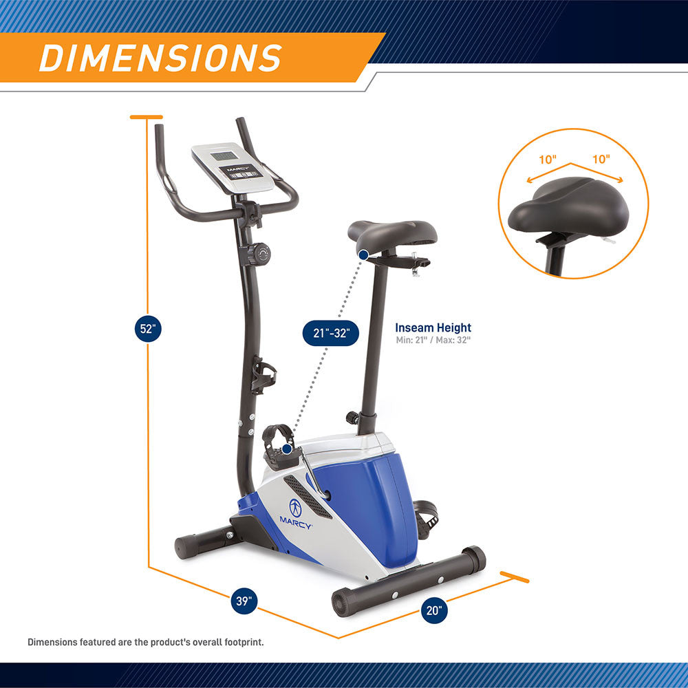 marcy magnetic upright bike ME-1016U - Dimensions