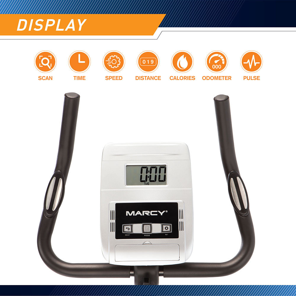 marcy magnetic upright bike ME-1016U Front of Bike - LCD Computer Display