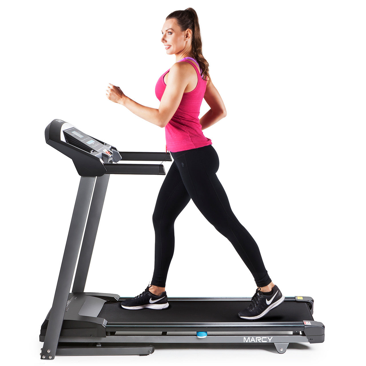 The Marcy Motorized Folding Treadmill JX-650W in use