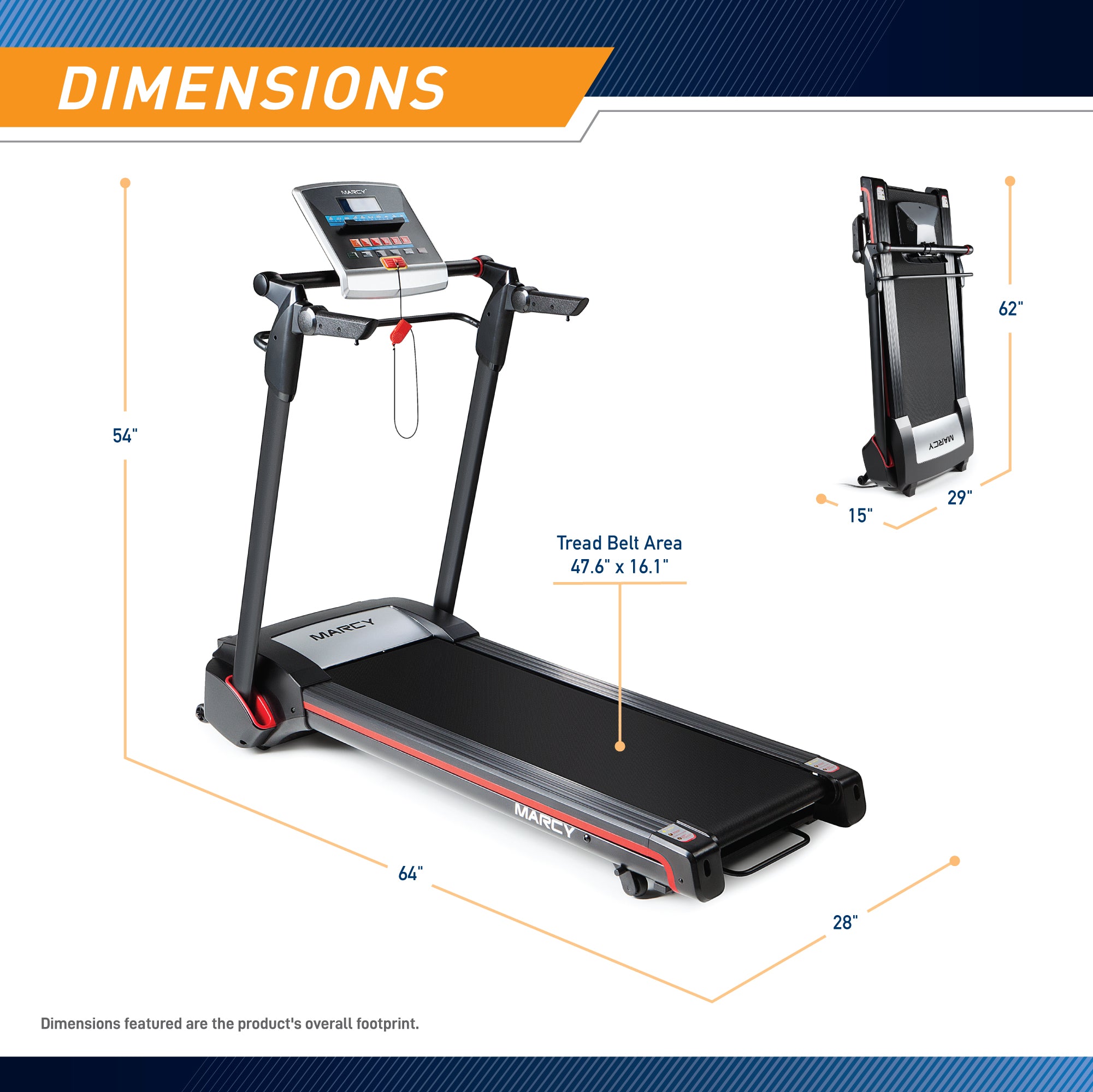 Marcy Folding Treadmill​ | JX-651BW