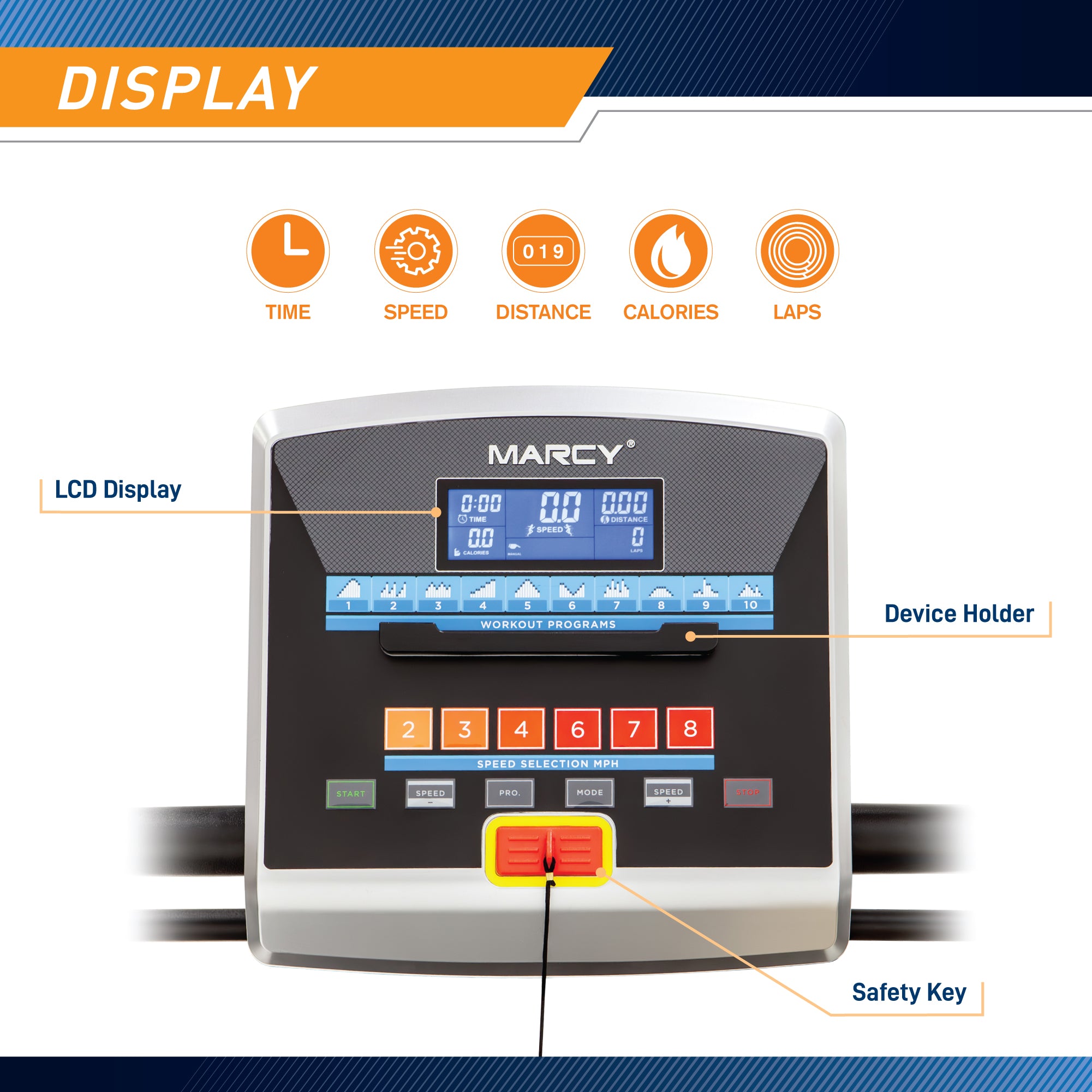 Marcy Folding Treadmill​ | JX-651BW
