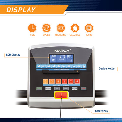 Marcy Easy Folding Motorized Treadmill | JX-651BW