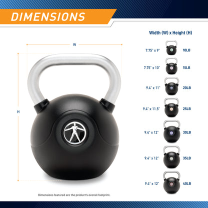 Marcy 25 lb. Poly Urethane Coated Kettlebell with Chrome Handle - Orange |  MCKB-025-ORANGE
