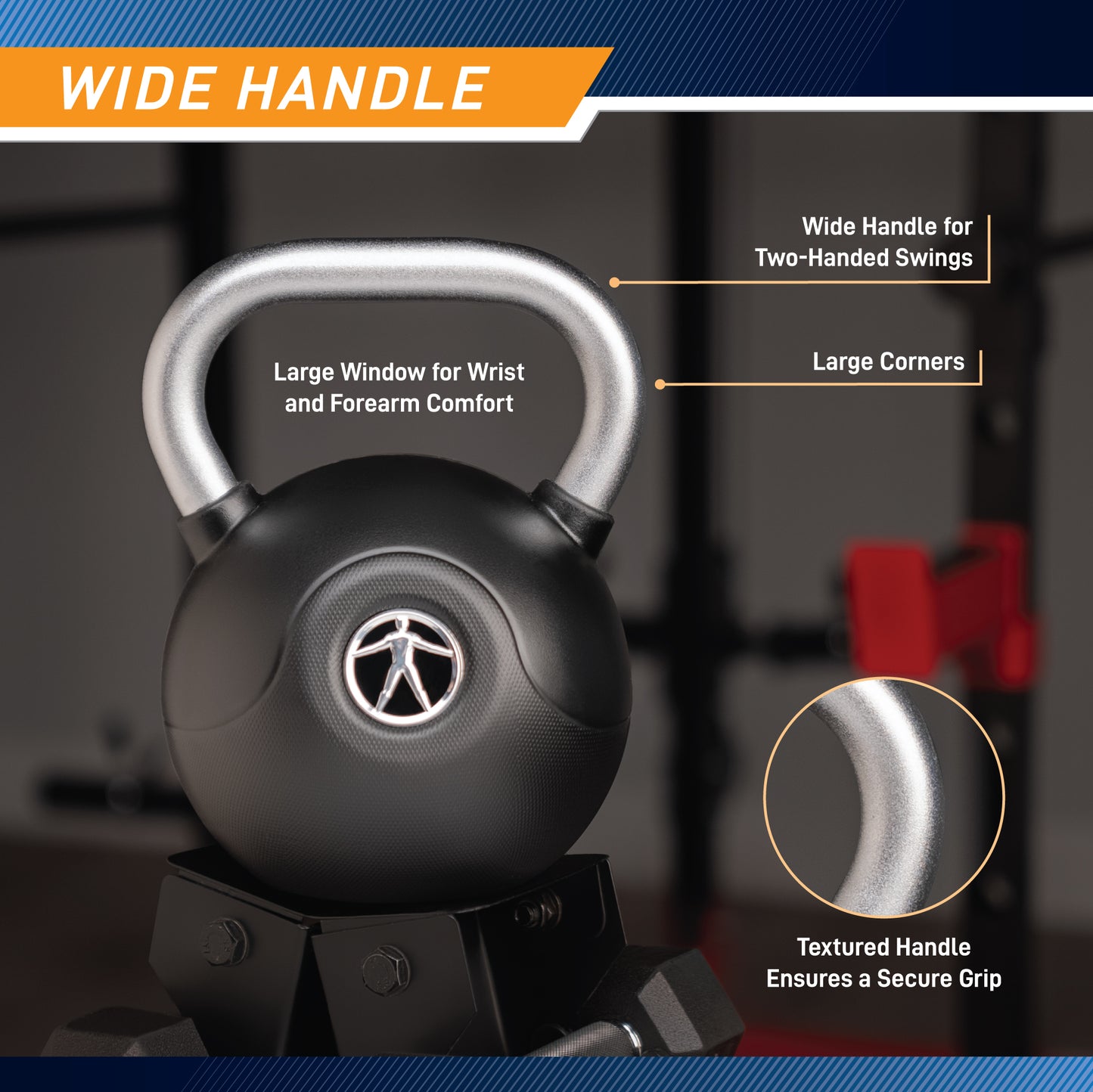 Marcy 25 lb. Poly Urethane Coated Kettlebell with Chrome Handle - Orange |  MCKB-025-ORANGE