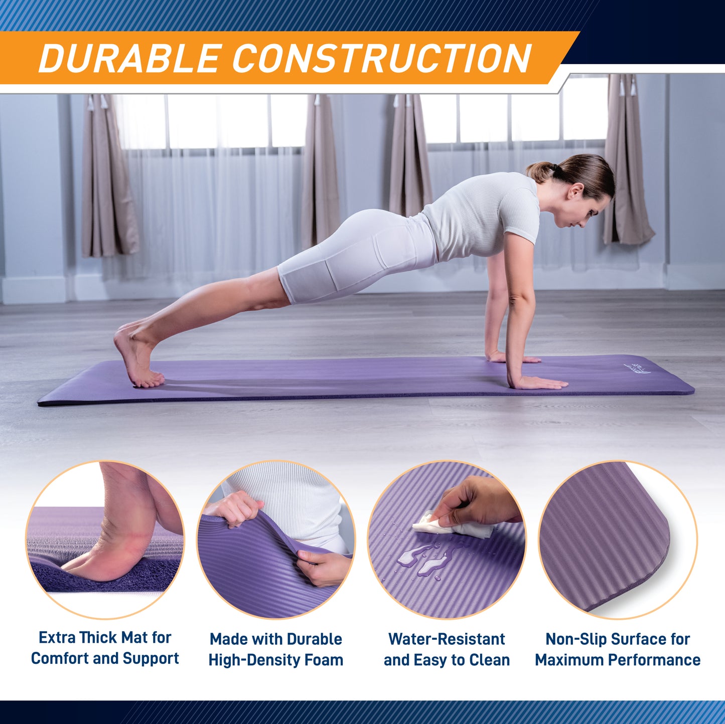 Circuit Fitness Exercise Mat 1/2" (12mm) thickness in multiple colors | MAT-12